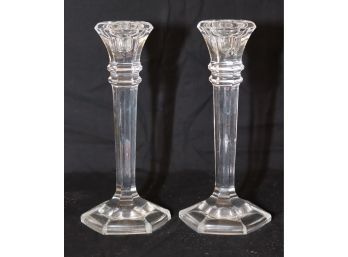 Vintage Crystal Candle Sticks (B-55)