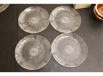 Set Of 4 Cabbage Plates (B101)