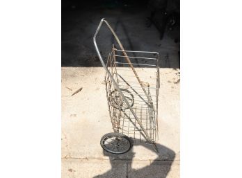 Folding Wire Basket Shopping Cart