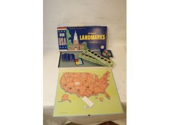 Vintage Our USA America The Beautiful The Game Of Landmarks. (C-35)