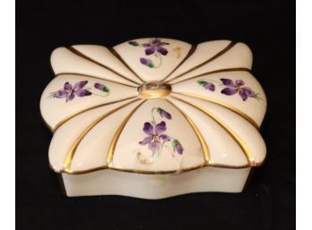 Vintage Ceramic Studios Handpainting Covered Trinket Box (B-28)