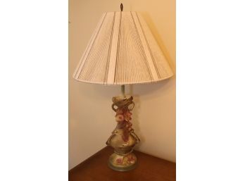 Vintage Ceramic Table Lamp With Shade