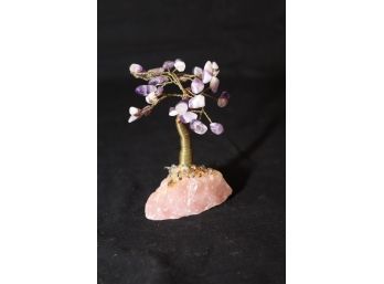 Vintage Stone Tree Sculpture Figurine (B-41)