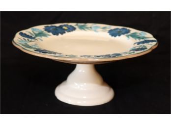 Vintage Blue Flower Cake Plate (B-44)