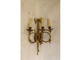 Vintage Brass Candelabra Sconse