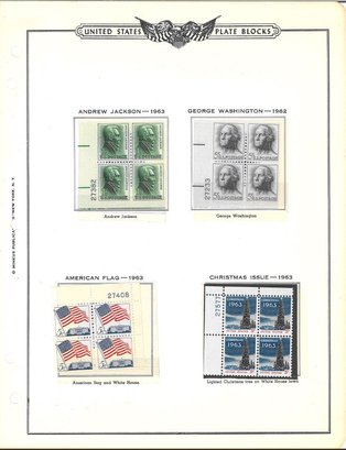George Washington 1062/Andrew Jackson 1963/American Flag 1963Christmas Issue 1963