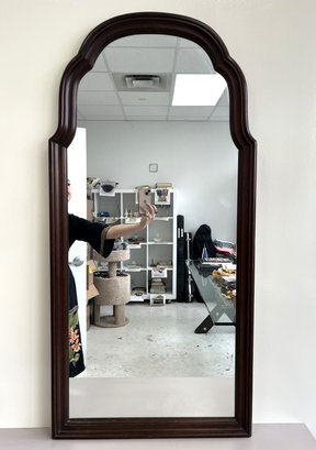 Dome Top Wall Mirror In Wood Frame