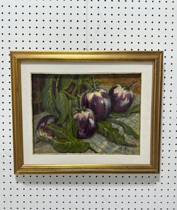 Framed Oil Painting 'Melanzane' (signed & Authenticated)