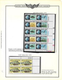United States Plate Block-Anti Pollution 1970/Fort Snelling 1970