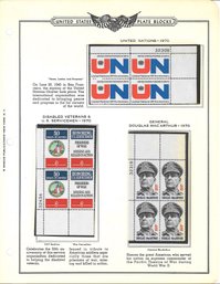 United States Plate Block-United Nations 1970/Disabled Veterans 1970/General Douglas MacArthur 1970