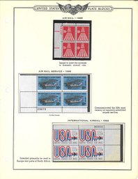 United States Plate Block-Air Mail 1968/Air Mail Service 1968/International Airmail 1968