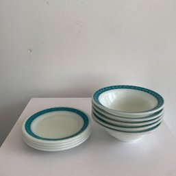 Anchor Hocking Anchorware- (4) Salad Plates &  (5) Bowls