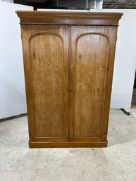 Grand Pine Armoire With Key And Interior Lights