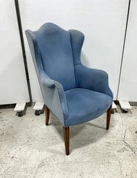 Vintage MCM Periwinkle Wingback Chair