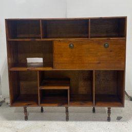 Bespoke Vintage Book Shelf With Built In Bar