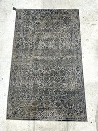 AT Home Grey Floral Venice Area Rug ( 4'10' X 8')