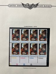 United States Plate Block-Christmas 1970
