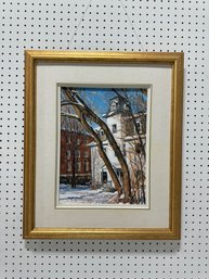 Framed Painting 'Quartiers D'hiver' Signed By Chantal Touchette