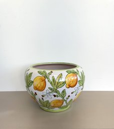 Vintage Sbarluzzi Pienza Ceramic Lemon Planter, Signed