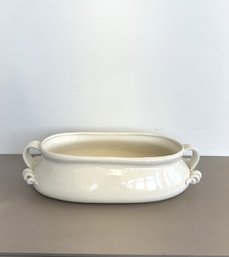 Vintage Ceramic Centerpiece Bowl With Coiled Handles