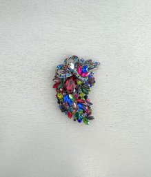 Multicolored Rhinestone Brooch