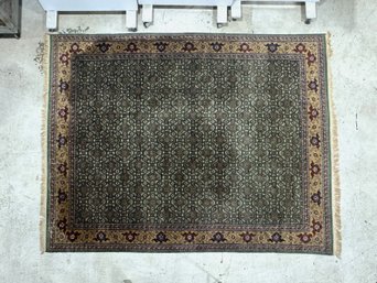 Vintage Persian Green Area Rug