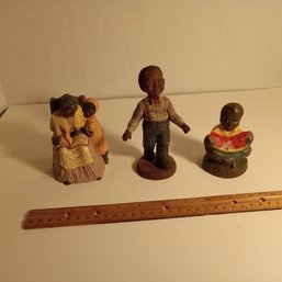 3 Ethnic American Cast & Composition Figure