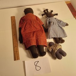 3 Ethnic Americana Dolls