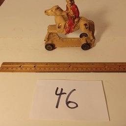 Vintage Alcor Hard Rubber Horse & Cowboy Toy