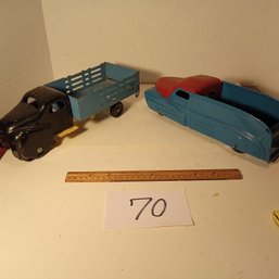 2 Vintage Pressed Steel Trucks