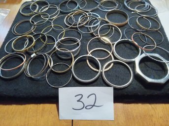 Over 50 Goldtone & Silvertone Bangle Bracelets
