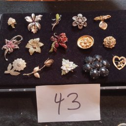 Assorted Flower Brooches