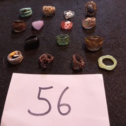 Assorted Costume Rings Various Sizes