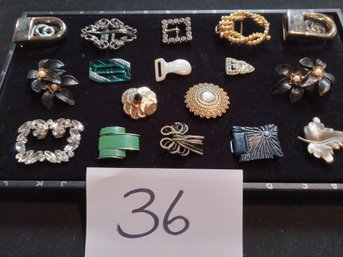 BELT BUCKLES, SHOE CLAMPS, SCARF CLIPS