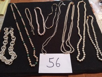 FAUX PEARL NECKLACE LOT (2 FROM JAPAN)