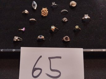 15 RINGS - MOSTLY GOLD FILLED/GOLD PLATED