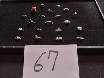 20 RINGS - SOME STERLING, SOME DESIGNER