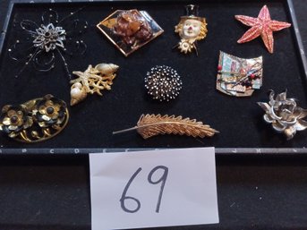 LARGE STATEMENT BROOCHES - SOME DESIGNER SIGNED