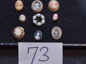 CAMEO BROOCH LOT