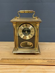 BRASS 8 DAY CARRIAGE CLOCK