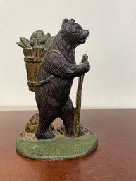 CAST IRON DOORSTOP - BEAR