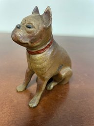 CAST IRON BOXER DOG BANK