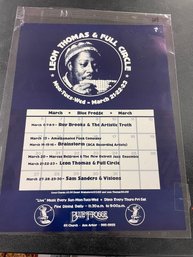 ORIGINAL LEON THOMAS MUSIC POSTER 1977 ANN ARBOR, MI