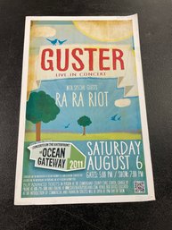 ORIGINAL POSTER FOR GUSTER And RA RA RIOT PORTLAND, ME