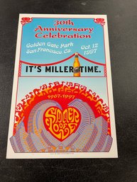 ORIGINAL 30TH ANNIVERSARY SUMMER OF LOVE MILLER BEER POSTER 1997