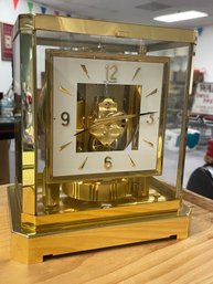 LE COULTRE ATMOSPHERIC CLOCK BRASS GLASS