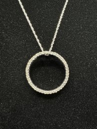 Fabulous 14k White Gold Diamond Eternity Necklace