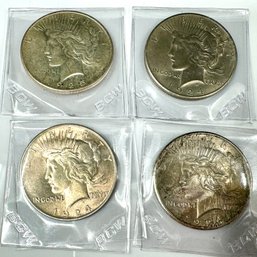 Four Estate-Fresh US Silver Peace Dollars