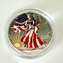 1999 1 Oz Silver Eagle Colorized Coin