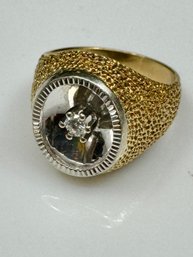 Vintage 14k Yellow Gold Diamond Ring